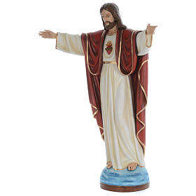 Estatua Jesús Redentor 160 cm fibra de vidrio pintada PARA EXTERIOR