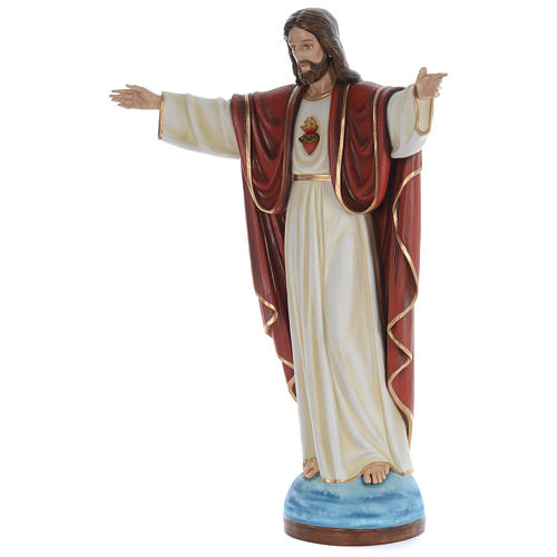 Estatua Jesús Redentor 160 cm fibra de vidrio pintada PARA EXTERIOR 2