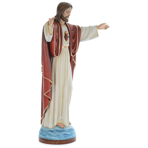 Estatua Jesús Redentor 160 cm fibra de vidrio pintada PARA EXTERIOR 3