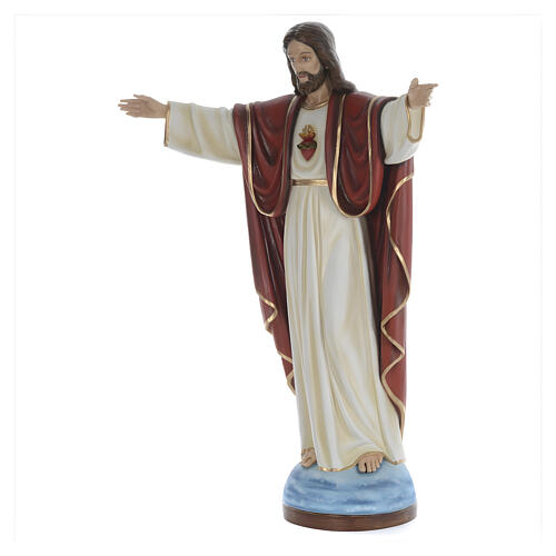 Estatua Jesús Redentor 160 cm fibra de vidrio pintada PARA EXTERIOR 5