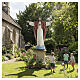 Estatua Jesús Redentor 160 cm fibra de vidrio pintada PARA EXTERIOR s4