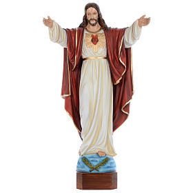 Estatua Jesús Redentor 100 cm fibra de vidrio pintada PARA EXTERIOR