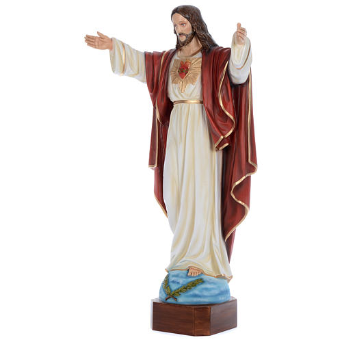 Estatua Jesús Redentor 100 cm fibra de vidrio pintada PARA EXTERIOR 2
