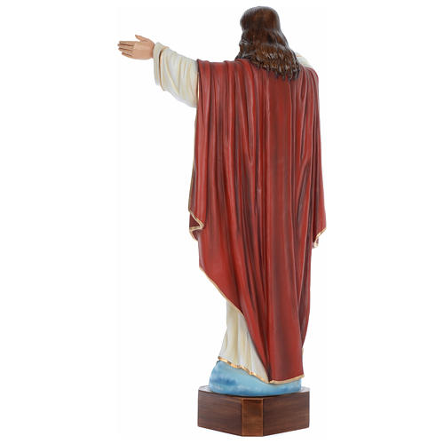 Estatua Jesús Redentor 100 cm fibra de vidrio pintada PARA EXTERIOR 4
