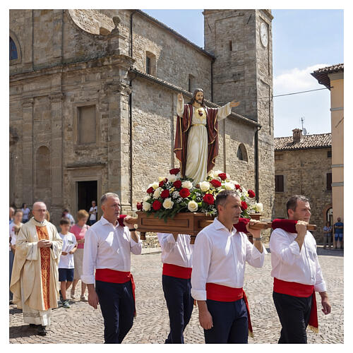 Estatua Jesús Redentor 100 cm fibra de vidrio pintada PARA EXTERIOR 2