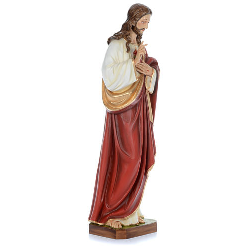 Estatua Jesús que bendice 100 cm fibra de vidrio coloreada PARA EXTERIOR 3