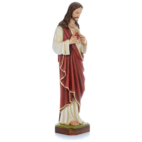 Statue Heiligstes Herz Jesus 100cm Fiberglas AUSSENGEBRAUCH 3