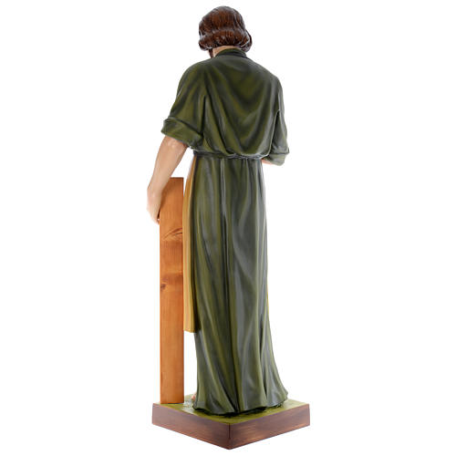 Statue of St. Joseph the woodworker in coloured fibreglass 150 cm for EXTERNAL USE 4