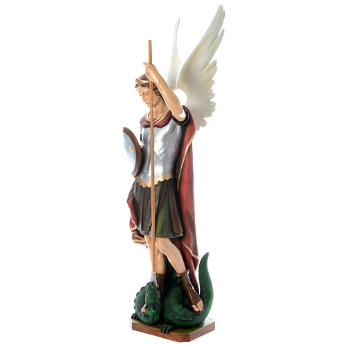 Statue of St. Michael the Archangel in painted fibreglass 180 cm for EXTERNAL USE 2