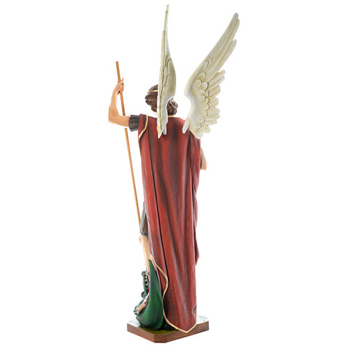 Statue of St. Michael the Archangel in painted fibreglass 180 cm for EXTERNAL USE 4