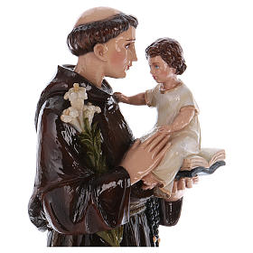Statue of St. Anthony of Padua in painted fibreglass 65 cm for EXTERNAL USE