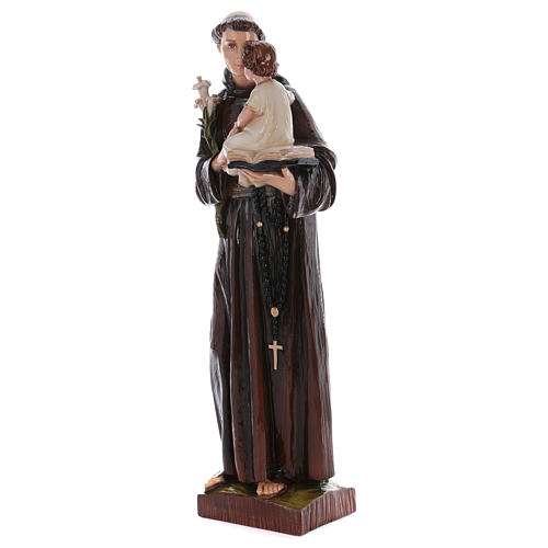 Statue of St. Anthony of Padua in painted fibreglass 65 cm for EXTERNAL USE 3