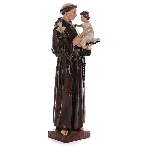 Statue of St. Anthony of Padua in painted fibreglass 65 cm for EXTERNAL USE 4
