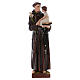 Statue of St. Anthony of Padua in painted fibreglass 65 cm for EXTERNAL USE s1