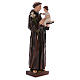 Statue of St. Anthony of Padua in painted fibreglass 65 cm for EXTERNAL USE s4