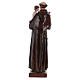 Statue of St. Anthony of Padua in painted fibreglass 65 cm for EXTERNAL USE s5