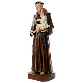 Statue of St. Anthony of Padua in painted fibreglass 130 cm for EXTERNAL USE
