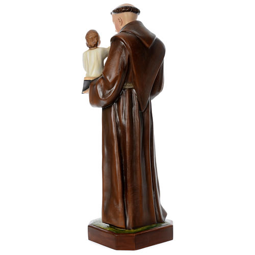 Statue of St. Anthony of Padua in painted fibreglass 130 cm for EXTERNAL USE 4