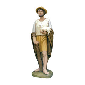 Nativity Shepherd with Sheep, 100 cm in painted fiberglass FOR OUTDOORS