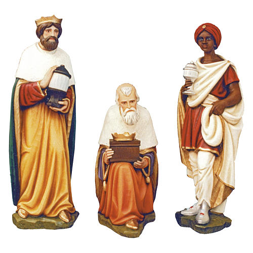 Nativity Three Kings Set, 100 cm in painted fiberglass FOR OUTDOORS 1