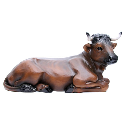 Nativity Ox and Donkey Laying, 100 cm in painted fiberglass FOR OUTDOORS 2