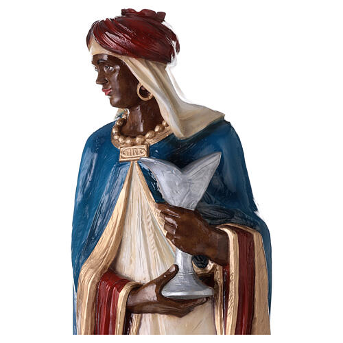 Wise Men for Nativity Scene in painted fibreglass 80 cm for EXTERNAL USE 3