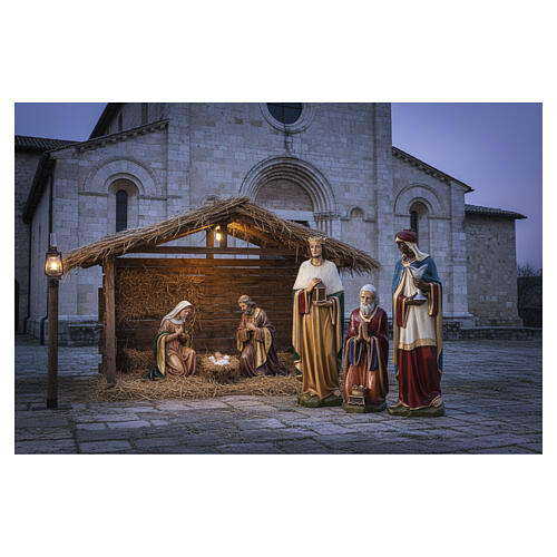 Rois Mages en fibre de verre peinte crèche 80 cm POUR EXTÉRIEUR 2