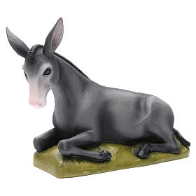 Ox and Donkey in painted fibreglass 80 cm for EXTERNAL USE