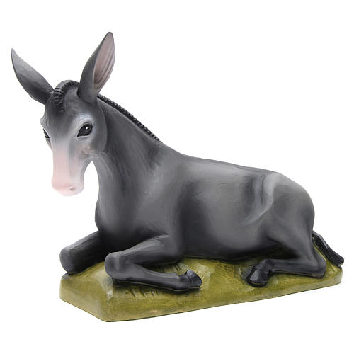 Ox and Donkey in painted fibreglass 80 cm for EXTERNAL USE 2