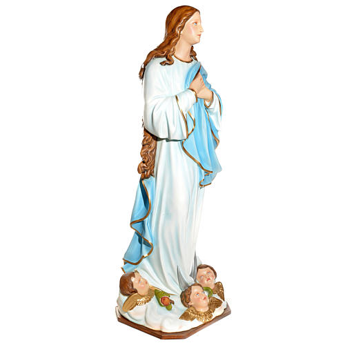 Statue of the Blessed Virgin of the Assumption in fibreglass 180 cm for EXTERNAL USE 4