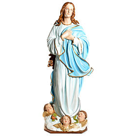 Statue de la Vierge de l'Assomption en fibre de verre de 180 cm de hauteur POUR EXTÉRIEUR