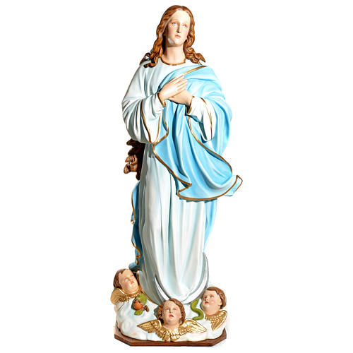 Statue de la Vierge de l'Assomption en fibre de verre de 180 cm de hauteur POUR EXTÉRIEUR 1