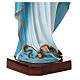 Statue of the Immaculate Virgin Mary with crystal eyes in fibreglass 145 cm for EXTERNAL USE s7