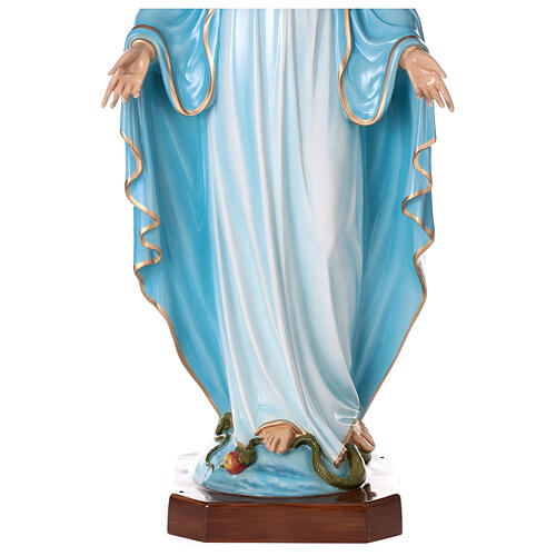 Estatua María Inmaculada ojos cristal 145 cm fibra de vidrio PARA EXTERIOR 6