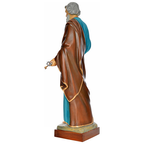 Statue of St. Peter in painted fibreglass 160 cm for EXTERNAL USE 4
