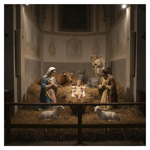 Enfant Jésus 30 cm fibre de verre colorée 4