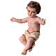 Baby Jesus statue with open arms, 30 cm in colored fiberglass s5