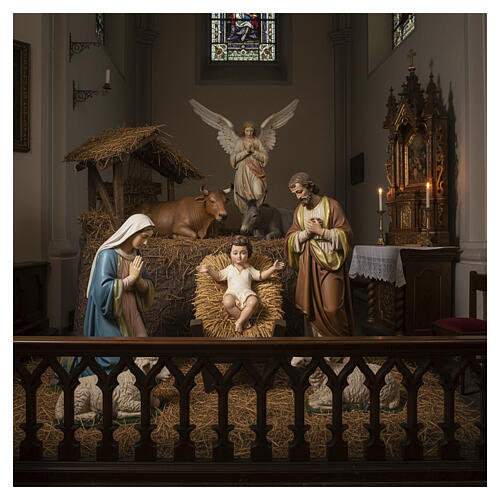 Christkind Statue 50cm bemalten Fiberglas 4