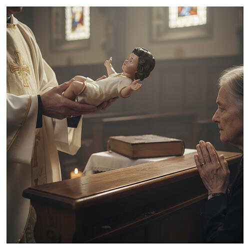 Baby Jesus statue, 50 cm colored fiberglass 7