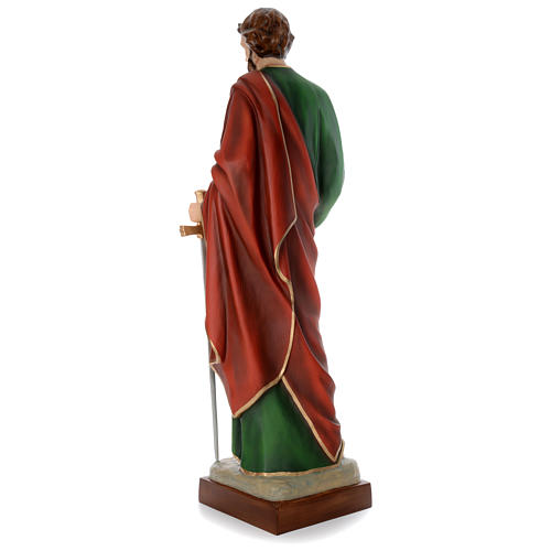 Statue of St. Paul in coloured fibreglass 160 cm for EXTERNAL USE 4
