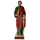 Statue of St. Paul in coloured fibreglass 160 cm for EXTERNAL USE s1