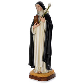 Estatua Santa Caterina cm 160 fibra de vidrio coloreada PARA EXTERIOR
