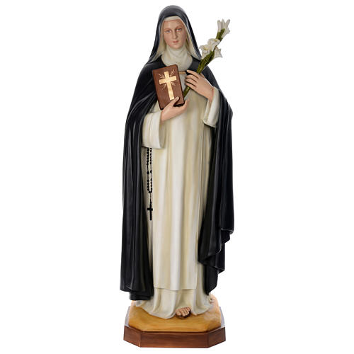 Estatua Santa Caterina cm 160 fibra de vidrio coloreada PARA EXTERIOR 1