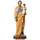 Statue of St. Joseph with Baby Jesus and crystal eyes in fibreglass 160 cm for EXTERNAL USE s1