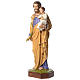 Statua San Giuseppe con Bambino 160 cm vetroresina occhi cristallo PER ESTERNO s2