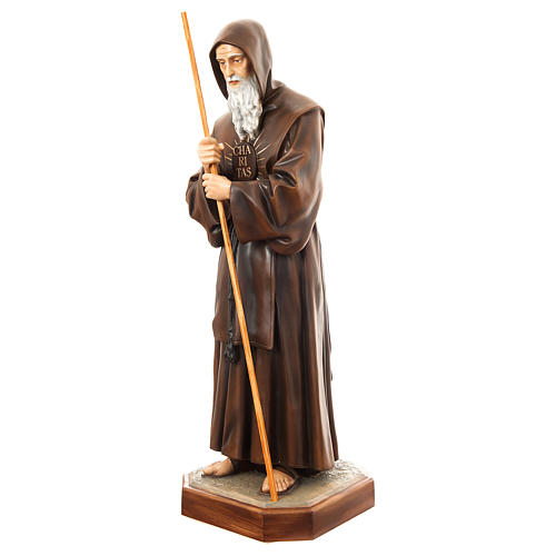 Statua San Francesco da Paola 170 cm vetroresina dipinta PER ESTERNO 3