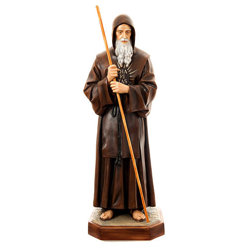Saint Francis of Paola Statue, 170 cm in painted fiberglass FOR OUTDOORS 1
