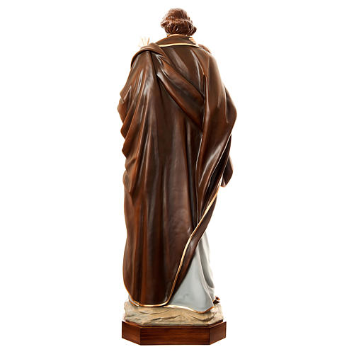 Statue of St. Joseph with child in painted fibreglass 175 cm for EXTERNAL USE 5