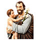 Statua San Giuseppe con bambino 175 cm vetroresina dipinta PER ESTERNO s2