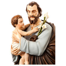 Figura Święty Józef z Dzieciątkiem 175 cm włókno szklane malowane, NA ZEWNĄTRZ